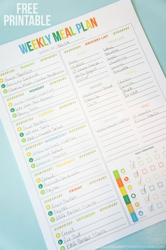 Free Printable Meal Planners for Busy People 8