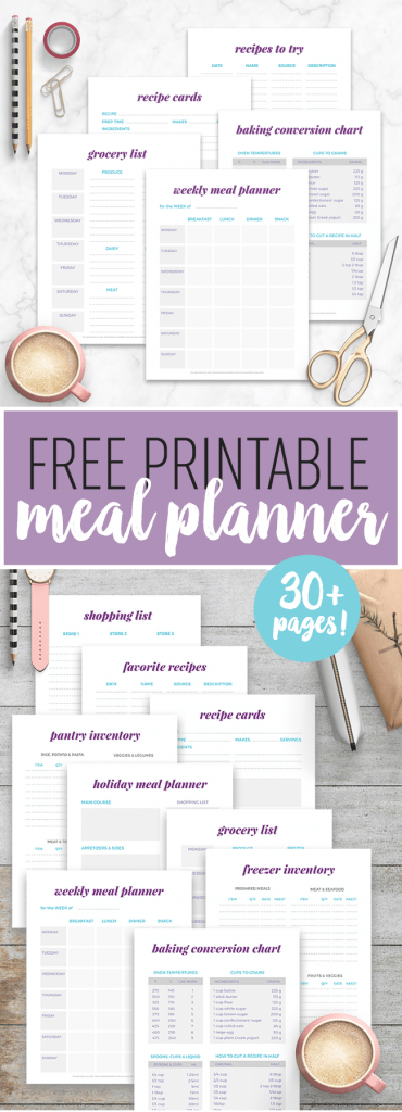 Free Printable Meal Planners for Busy People 12