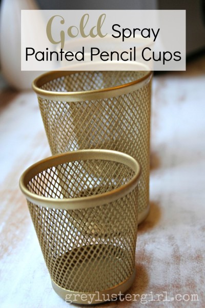 Spray Painted Pencil Holders