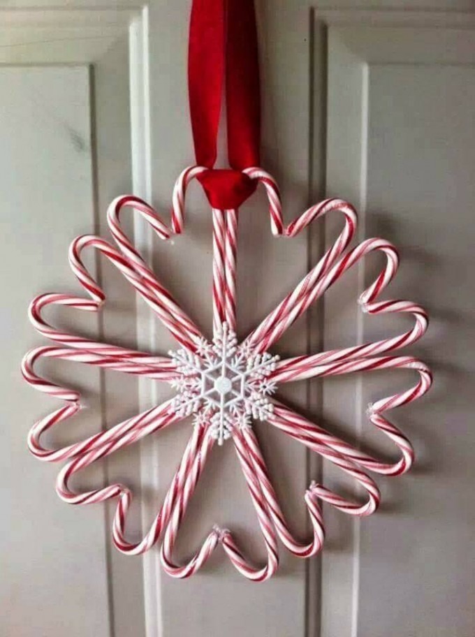 Candy Cane Wreath from Trendy & Wild….