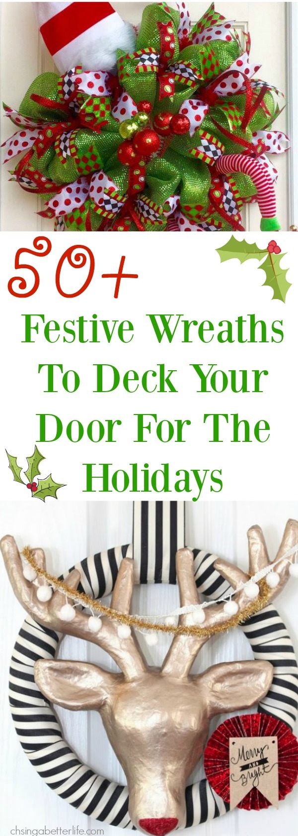 50+ Festive Wreaths To Deck Your Door For The Holidays 1