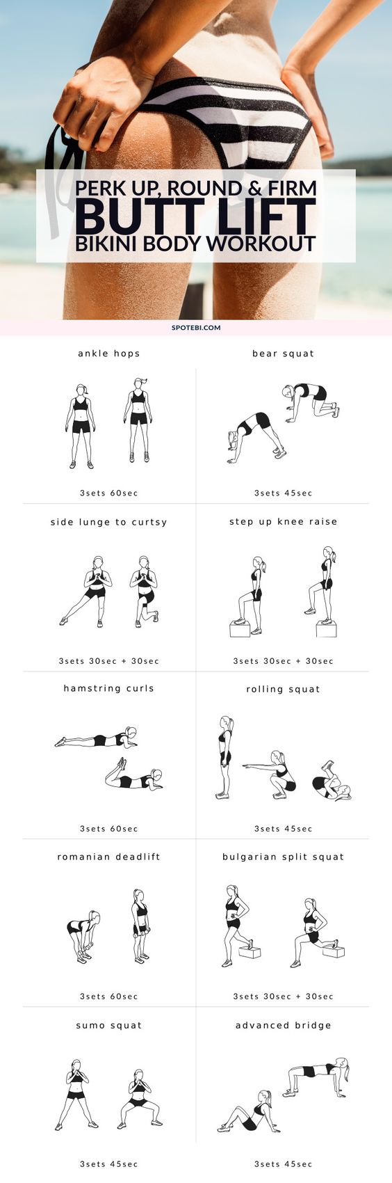 Perk up, round and firm your glutes with this butt lift workout for women