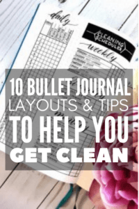 bullet journal cleaning layouts