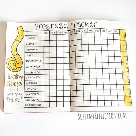 10 Tips Crush Your Health & Fitness Goals With Bullet Journal Habit Trackers 11