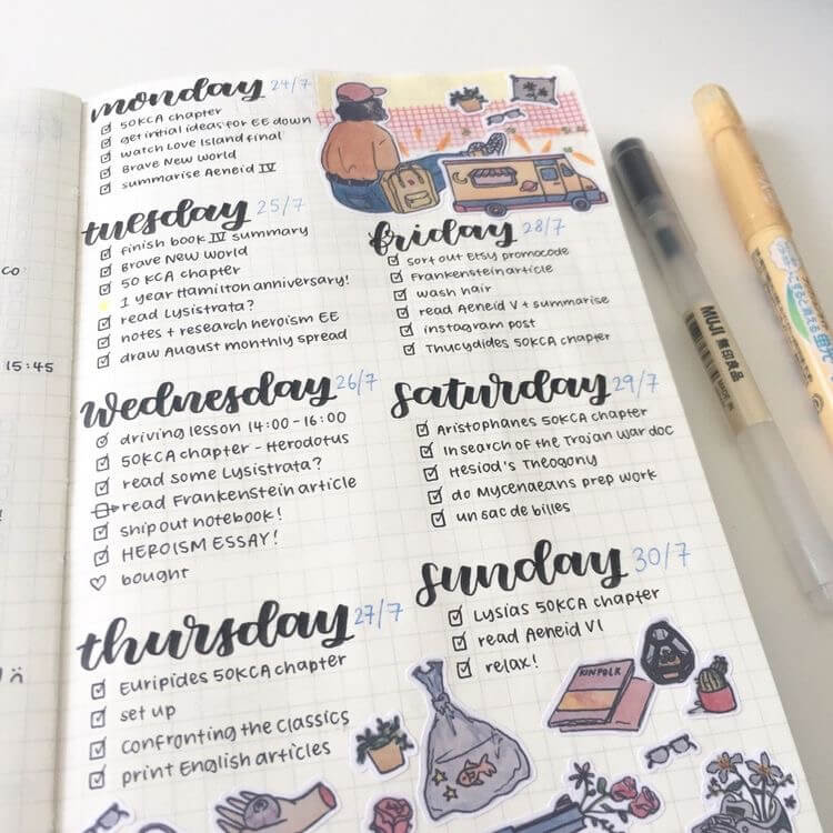 30+ Bullet Journal Spreads for Organization and Productivity That'll ...