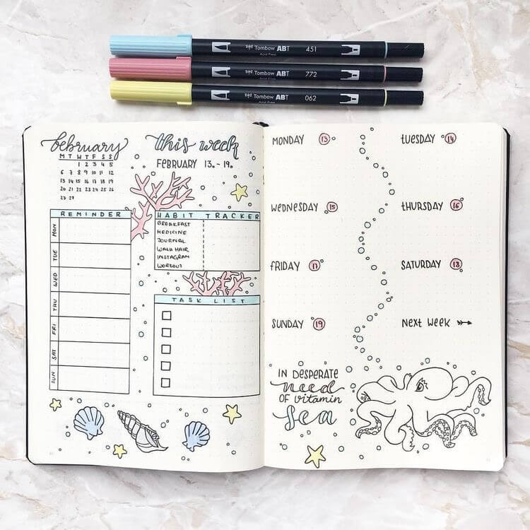 30+ Bullet Journal Spreads That'll Start Your New Year Organized and ...