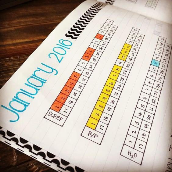 10 Tips Crush Your Health & Fitness Goals With Bullet Journal Habit Trackers 13