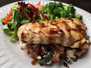 Bacon, Goat Cheese & Basil Stuffed Chicken Breasts 1