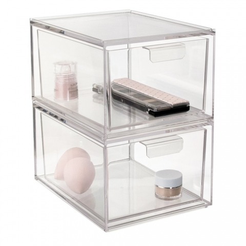 Premium Quality Stackable Cosmetic Storage and Makeup Palette Organizer ...