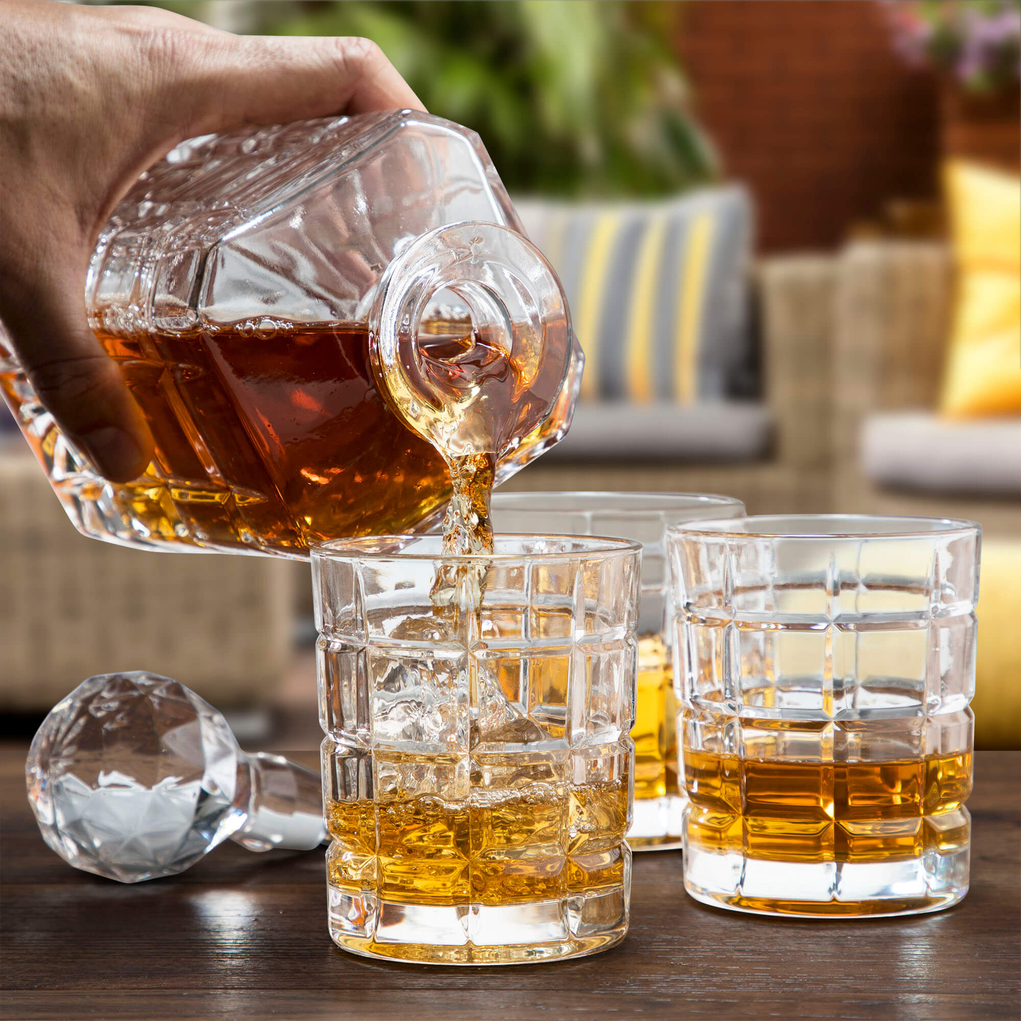 Regal Trunk & Co. 5 Piece Whiskey Decanter Set
