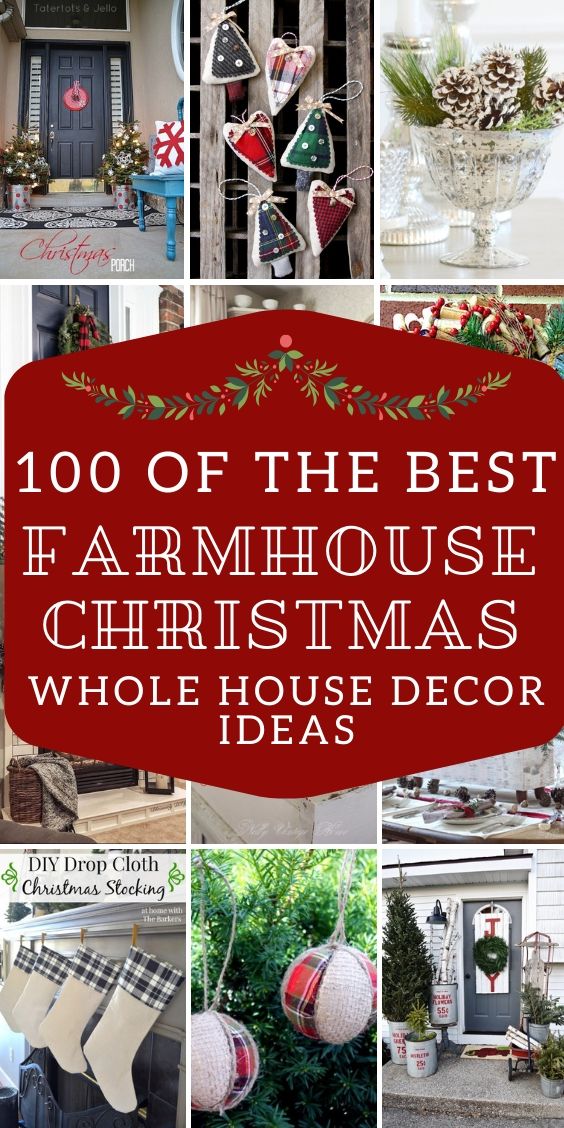 110+ Festive Farmhouse Christmas Decor DIY Ideas 2