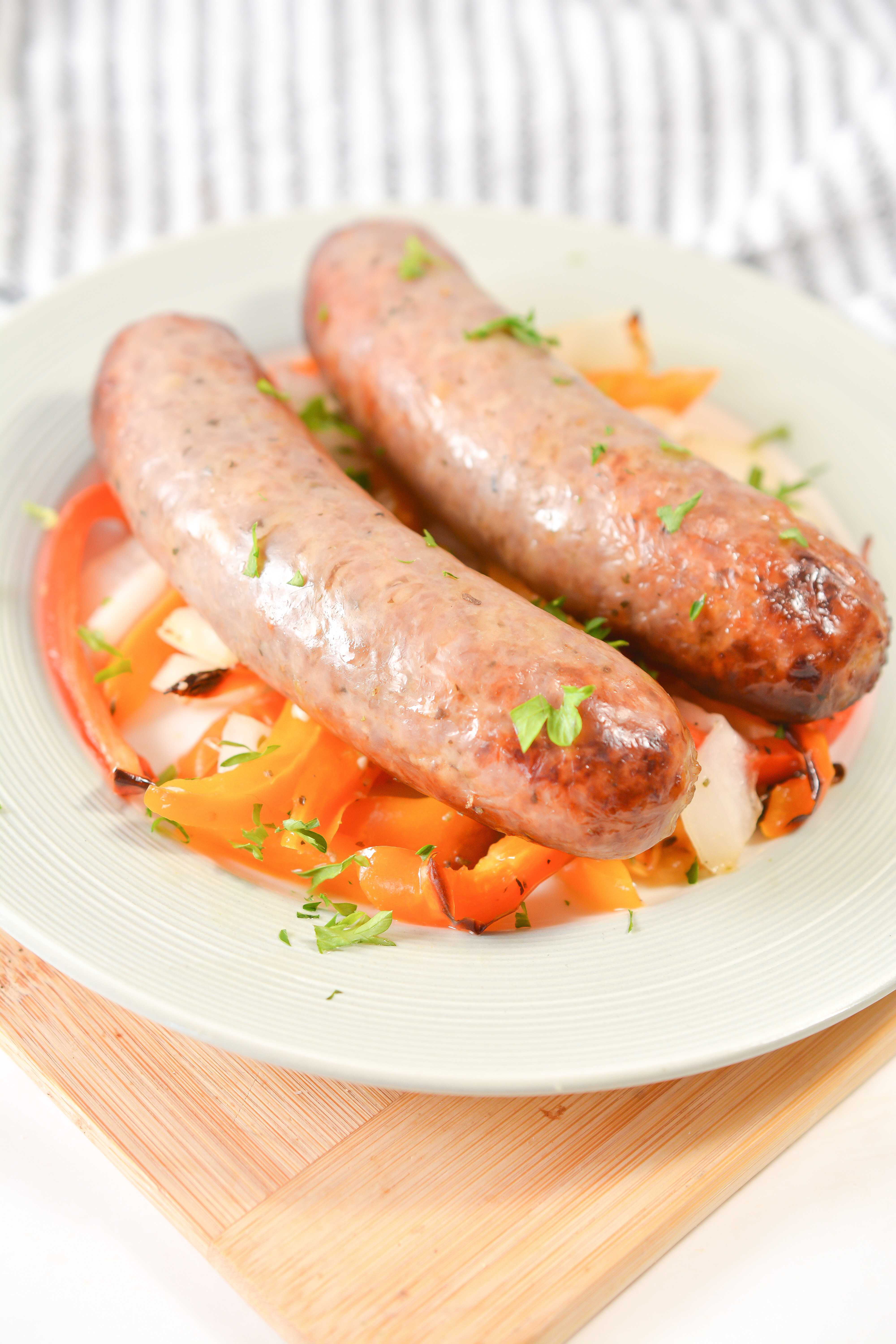 Air Fryer Sausage, Peppers and Onions 2