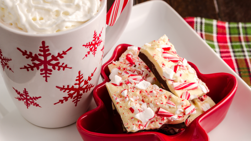 Peppermint Candy Cane Bark (3 Ingredients!) 2