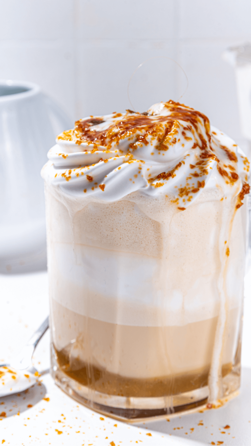 Indulge in the Decadence of a Salted Caramel Brulee Latte with this