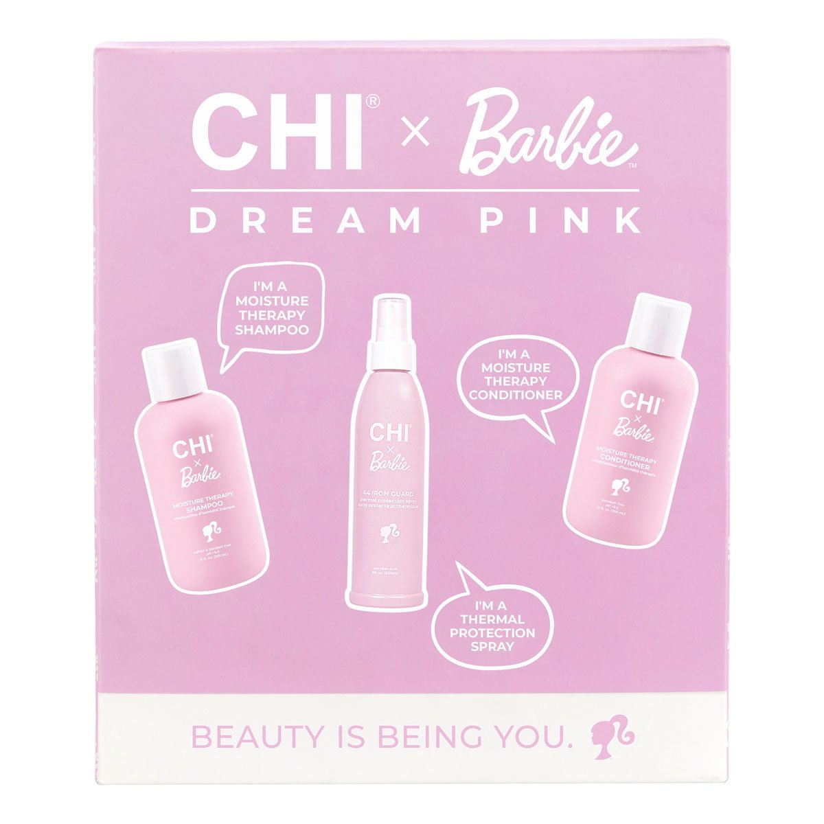 CHI x Barbie Dream Pink Haircare Kit