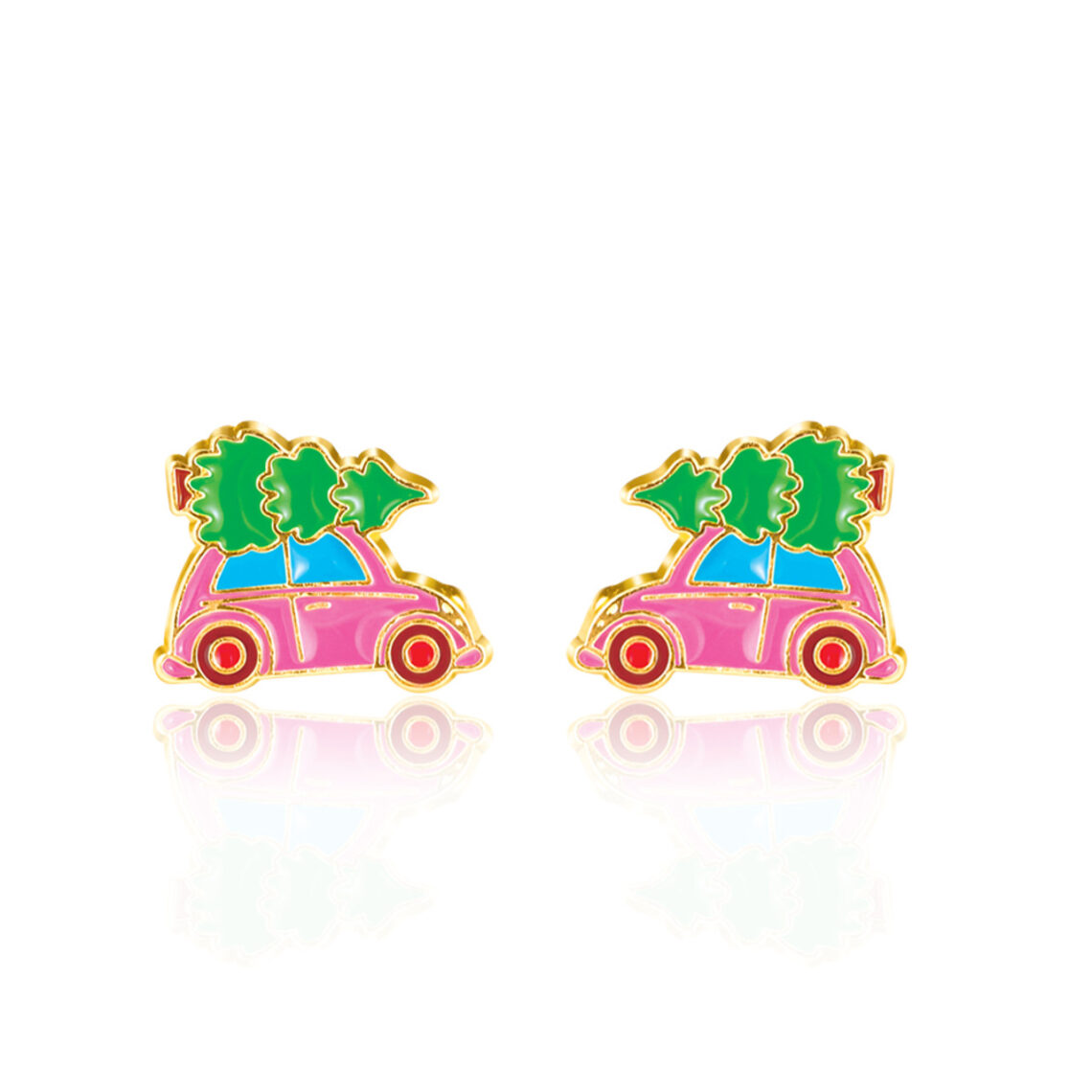 Deck the Halls with Dazzling Earrings: Girl Nation Jewelry Festive Christmas Tree Shopping Cutie Studs 10