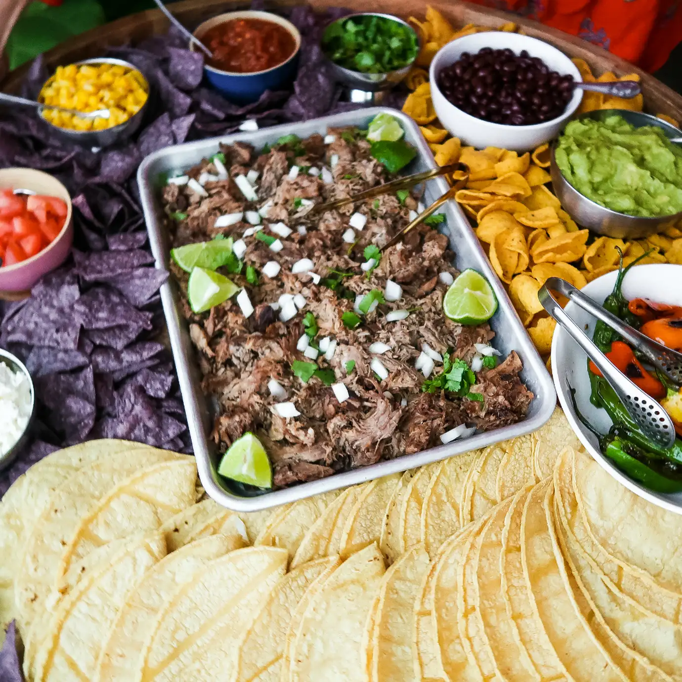 Credit:Easy Pork Carnitas Taco Board by Reluctant Entertainer